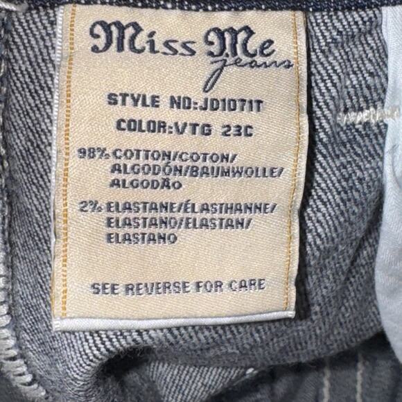 Miss Me Straight Leg Jeans Women’s 27 Blue VTG‎ 23C JD1071T Distressed Stretch - Picture 11 of 14
